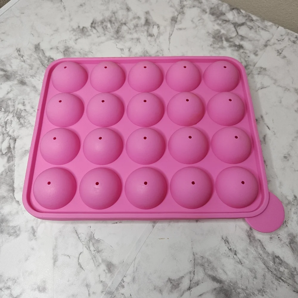 Pink Silicone Cake Pop Mold